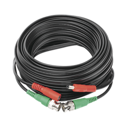 [DIY-10M-HD] Cable Coaxial (BNC RG59) + Alimentación / SIAMES / 10 Metros (32.81 Pies) / 100% Cobre / Para Cámaras 4K / Uso Interior y Exterior | DIY-10M-HD