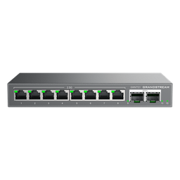 [GWN7721] Switch L2 Lite Administrable de 10 Puertos / 8 Puertos Ethernet 2.5 Gigabits / 2 Puertos SFP+ 10 Gigabits / VLAN / QoS / Montaje en Escritorio o Pared / Compatible con GDMS | GWN7721
