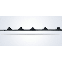 [SF-POST-5-R1] Poste de Paso de Acero Galvanizado / Diámetro 1" / Longitud 100cm / Forma Redonda / 5 Aisladores Integrados / Incluye Tapa / Peso 0.8 KG | SF-POST-5-R1