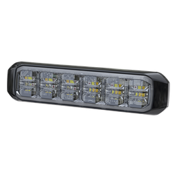 [SP18RWA] Luz Auxiliar de 18 LED, Tricolor, Rojo/Blanco/Ambar, Lente Transparente, Bisel Negro, SAE | SP18RWA