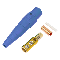 [EP-CAMLOCK-400A-M-BLUE] Conector Camlock Macho / 400 Amperes / 600V AC / Sección Cable 50-95 mm² / Abrazadera Compresión / Plástico Ingeniería / Múltiples Colores | EP-CAMLOCK-400A-M-BLUE