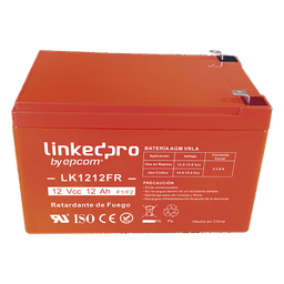 [LK1212FR] Batería de Respaldo AGM-VRLA / 12 V / 12 Ah / Retardante a la Flama UL94-V0 / Vida Útil 5 Años / Terminales F1 + Adaptador F2 | LK1212FR