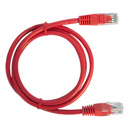 [LP-UT6-100-RD] Cable de Parcheo UTP Cat6 / 1 Metro (3.28 Pies) / RJ45 / Sin Blindaje / Rojo | LP-UT6-100-RD