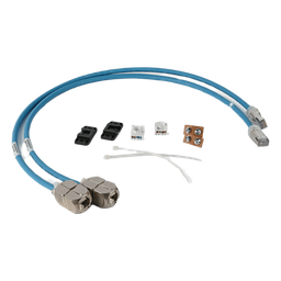 [ILC-TB-0.5M06] Cable Patch Cord In-Line / Cat6A / Blindado S/FTP / 0.5 m (1.6 ft) / 28 AWG / PoE Tipo 1-4 / CM/LSOH-1 / 2 Piezas | ILC-TB-0.5M06