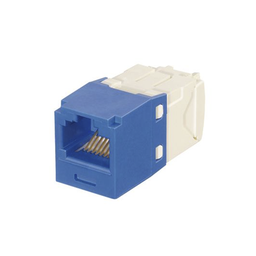 [CJK688TGBU] Conector Jack RJ45 Estilo TG con Llaveado Azul, Mini-Com, Categoría 6, de 8 Posiciones y 8 Cables | CJK688TGBU