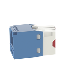 [CJ5E88TGBU] Conector Jack RJ45 Estilo TG, Mini-Com, Categoría 5e, de 8 Posiciones y 8 Cables, Color Azul | CJ5E88TGBU