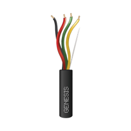 [4157-1008] Carrete de Cable 305 Metros (1000 Pies) / 4 x 18 AWG / Cable Direct Burial / Para Uso en Intemperie / Uso en Aplicaciones en Sistemas de Detección de Incendio, Sistemas de Evacuación, Control de Acceso | 4157-1008