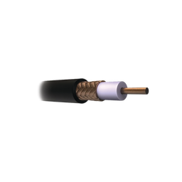 [JV44] Cable Coaxial RG11/U, 305 Metros (1000 Pies), Bobina de 305 Metros (1000 Pies) Color Negro, AWG 14 Aislamiento Espumado, Blindaje de Aluminio al 60%, Aplicación Intemperie para Video Vigilancia | JV44