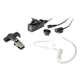 [TX885H02] Micrófono-Audífono de Vigilancia / 3 Cables / Tubo Acústico Transparente / PTT Remoto / Uso Profesional Táctico | TX885H02