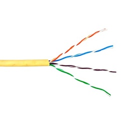 [6360-1102/1000] Bobina de Cable de 305 Metros (1000 Pies) UTP Cat6 Riser / Color Amarillo / UL, CMR, Probado a 350 Mhz / Para Aplicaciones de CCTV, Redes de Datos, IP Megapixel, Control RS485 | 6360-1102/1000
