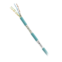 [ISFCH5C04ATL-XG] Bobina de Cable Blindado SF/UTP Categoría 5e de 4 Pares, Uso Industrial con Resistencia al Aceite y Rayos UV, Multifilar 24/7 (Flexible), Color Azul Cerceta, Bobina de 305 Metros (1000 Pies) | ISFCH5C04ATL-XG