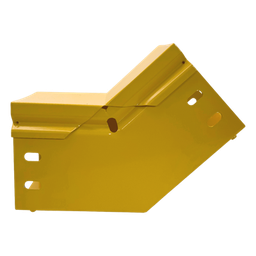 [CHFBVI454X4R8EPK] Curva Vertical Interior / 45° / Aluminio 4" x 4" / Radio 8" / Epóxica Amarilla / Con Tapa y Accesorios | CHFBVI454X4R8EPK