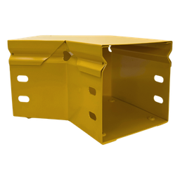 [CHFBC454X4R8EPK] Curva Horizontal para Fibra Óptica / 45° / Aluminio 4" x 4" / Radio 8" / Epóxica Amarilla / Incluye Accesorios | CHFBC454X4R8EPK