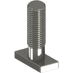 [N00008] Perno de Montaje Solar / Acero Inoxidable / Rosca M8 / 30 mm / Compatible con N Rail 4.72 y M2 / 12.26 g | N00008