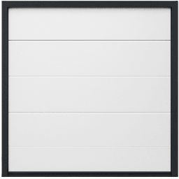 [SEC-DOOR20-21] Seccion para puerta de Garage / Lisa / Linea Central / Panel de 21" / Color blanco / Para APDOOR208 / Estilo Americana. | SEC-DOOR20-21