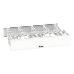[NM2WH] Organizador de Cables Horizontal / Alta Densidad / Doble Frontal y Posterior / Rack 19 in / 2UR / Categoría 6 y 10G | NM2WH