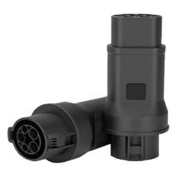 [T1/T2] Adaptador EV / Entrada Tipo 1 (SAE J1772) / Salida Tipo 2 (IEC 62196-2) / 7 kW / 32 A / 220 V AC / Monofásico / Compacto y Portátil | T1/T2