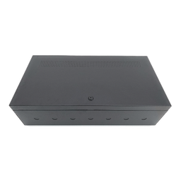 [BB-25] Gabinete Metálico para Chasis de 6 Módulos / Puerta con Bisagra Inferior / Soporte para Baterías / Color Negro | BB-25