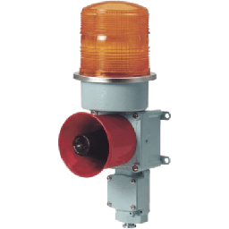 [SDL-WS-120-A] Combinación de Señalización Visual y Acústica / LED Giratoria / 5 Tonos de Advertencia / 120 dB / IP66 / -30°C a +50°C / AC120V / Ámbar / Aluminio / Marítimo e Industrial | SDL-WS-120-A