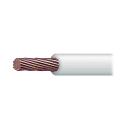 [SLY-304-WHT/100] ( SSLU13 ) Cable Eléctrico 10 AWG Color Blanco, Conductor de Cobre Suave Cableado. Aislamiento de PVC, Autoextinguible. Bobina 100 Metros (328.08 Pies) | SLY-304-WHT/100