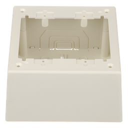 [JBP2DIW] Caja de Pared Superficial Doble / PVC Autoextinguible / 5.19 x 5.19 x 2.75 in (131.9 x 131.9 x 69.8 mm) / Blanco Mate | JBP2DIW