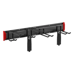 [LGS01-01] Estante de Almacenamiento de Pared / Capacidad 136 kg / Ganchos Ajustables / 2 Placas de Montaje / Acero y Plástico | LGS01-01