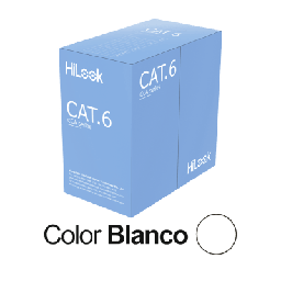 [NC-1LN6UU/CCA/M] Cable de Red UTP Cat6 / 23 AWG / Cumple ANSI-TIA-568.2-D / RoHS 2.0 / CPR Fca / Longitud 305 Metros (1000 Pies) / PVC Blanco / Resistencia a la Tracción y Compresión / Operación -20°C a 70°C | NC-1LN6UU/CCA/M