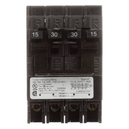 [Q23020CT2] Interruptor Automático Cuádruplex / 2 Polos Dobles / 30-20 A / 120/240 VCA / 10 kA / Enchufable | Q23020CT2