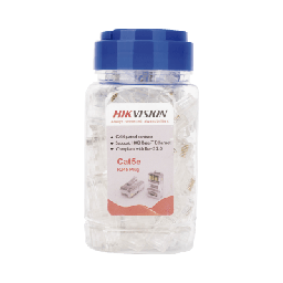 [DS-1M5EUA-15U] Bote con 100 Piezas de Plug Modular RJ45 / Cat 5e / Chapado en Oro a 15 Micras / Sin Blindaje / Facil Instalación / Uso Interior / Soporta Norma TIA-568B / Cumple con RoHS 2.0 | DS-1M5EUA-15U