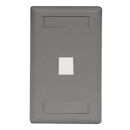[HUB-IFP-11O-W] Placa de Montaje a Pared / 1 Puerto / 1 Espacio / Termoplástico de Alto Impacto / Color Almendra Claro | HUB-IFP-11O-W