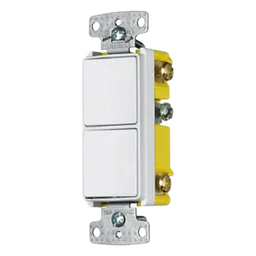 [HUB-RCD-101W] Interruptor Residencial / 15 A / 120-277 V CA / 2 Polos Unipolares / 30,000 Ciclos / 0.66 ft x 0.66 ft (20 cm x 20 cm) / Blanco | HUB-RCD-101W