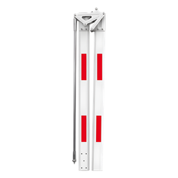 [ARM-ART-4M-180] Brazo Articulado para Barrera / 4 m (13.1 ft) / Aluminio Blanco / Ángulo 180° / Bandas Reflectivas Rojas / 2 Secciones Modulares | ARM-ART-4M-180
