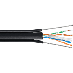 [PRO-CAT-6-LIFT] Bobina de Cable UTP Para Elevador de 305 Metros, 4 Pares, CAT6, Revestimiento de PVC con Doble Cable Mensajero, 23 AWG | PRO-CAT-6-LIFT