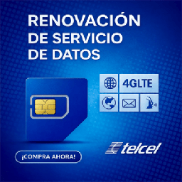 [RENO10GBTELCEL] Renovación de plan anual de servicio de 10GB para SIM TELCEL | RENO10GBTELCEL
