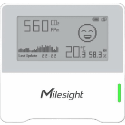 [AM103915M] Sensor de Monitoreo Ambiental Interior / CO2 NDIR 400-5000 ppm / Temperatura ±0.2°C / Humedad ±2% RH / Pantalla E-ink 2.13 Pulgadas / LoRaWAN / NFC / Batería hasta 4.5 Años | AM103915M