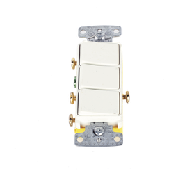 [HUB-RCD-111W] Interruptor Residencial / 15 A / 120 V CA / 3 Polos Unipolares / Cableado Lateral / 49 pies | HUB-RCD-111W