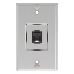[KWPK6] Placa de Pared Vertical / 1 Puerto Keystone / Jack Cat6 / 110 Impacto / Acero Inoxidable / 2.74 x 4.50 in | KWPK6
