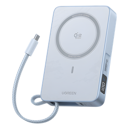 [65958B] Banco de Energía Magnético Inalámbrico / 10000 mAh 36 Wh / Carga Rápida 30 W PD3.0/PPS/UFCS / Qi 2.2 25 W MPP / Cable USB-C Integrado 60 W / 254 g | 65958B
