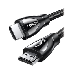 [80405] Cable HDMI 2.1 de Nylon Trenzado / 5 Metros (16.40 Pies) / 8K@60Hz/4K@120Hz / eARC (Canal de Retorno de Audio) / HDR10+ / VVR / HEC (Canal Ethernet HDMI) / ALLM / 3D / Dolby Atmos / Dolby Vision / 48 Gbps / Mayor Duración | 80405
