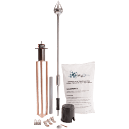 [KIT-MASTER-PE06-INOX] Kit Pararrayo con Punta de Aluminio con Avance de Cebado de 6 m. y Accesorios de Instalación en Torre. | KIT-MASTER-PE06-INOX