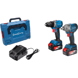 [DNG-KTP02] Kit de Rotomartillo y llave de impacto inalámbrica / 20V / Motor Brushless / 2 Baterías 4.0Ah Li-ion / Maletín Rígido | DNG-KTP02