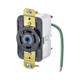 [HUB-HBL-2810-ST] Receptáculo de Media Vuelta Industrial 30 A 120/208 V CA/ Nema L21-30R /Color Negro | HUB-HBL-2810-ST