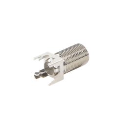 [RFF-1450-03] Conector F Hembra para PCB de Montaje Vertical, Níquel/ Estaño/ Polietileno. | RFF-1450-03