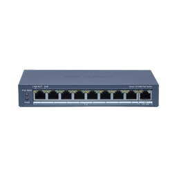 [DS-3E1309P-EI/M] Switch PoE+ / Monitoreable / 8 Puertos 10/100 Mbps PoE+ / 1 Puerto 1000 Mbps Uplink /  Configuración Nube Hik-Partner Pro / Modo Extendido hasta 300 metros / 60 W | DS-3E1309P-EI/M