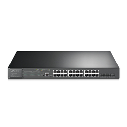 [TL-SG3428XMP] Switch L2+ Omada PoE+ / 24 Puertos PoE+ 10/100/1000 Mbps / 4 Puertos SFP+ 10G / 2 Puertos Consola (RJ45 y microUSB) / Administración Centralizada Omada o Stand-Alone / Multicast IGMP / Presupuesto PoE 384W / Montaje en Rack / (SG3428XMP) | TL-SG3428XMP