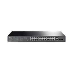 [TL-SG1428PE] Switch PoE Administrable 24 puertos 10/100/1000 Mbps / 2 puertos SFP / 24 puertos PoE af/at / Presupuesto PoE 250W / | TL-SG1428PE