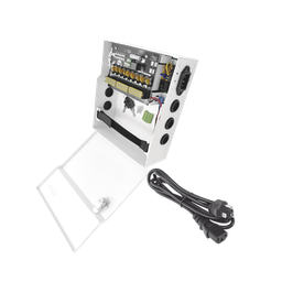 [PLK12DC8ABK] Fuente de Poder con ajuste de voltaje de 11- 15 Vcc / 10 A / 9 Salidas / Capacidad de Batería de Respaldo / Requiere Batería / Voltaje de Entrada 96-264 Vca | PLK12DC8ABK