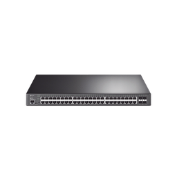 [TL-SG3452XP] Switch L2+ Omada PoE+ / 48 Puertos PoE+ 10/100/1000 Mbps / 4 Puertos SFP+ 10G / 2 Puertos Consola (RJ45 y microUSB) / Administración Centralizada Omada o Stand-Alone / Multicast IGMP / Calidad de Servicio / Presupuesto PoE 500W / Montaje en Rack | TL-SG3452XP