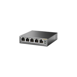 [TL-SF1005P] Switch PoE no Administrable de escritorio / 5 puertos 10/100 Mbps / 4 puertos PoE af/at / Presupuesto 67 W / Modo Extensor hasta 250 m / Calidad video prioritaria | TL-SF1005P