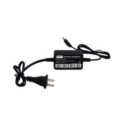 [PL-DC-1000T] Adaptador de Pared de 12Vcc @ 1 A con cable y clavija Nema 1-15 / 0.5 metros a la toma de alimentación / 0.5 metros a la conexión del dispositivo | PL-DC-1000T